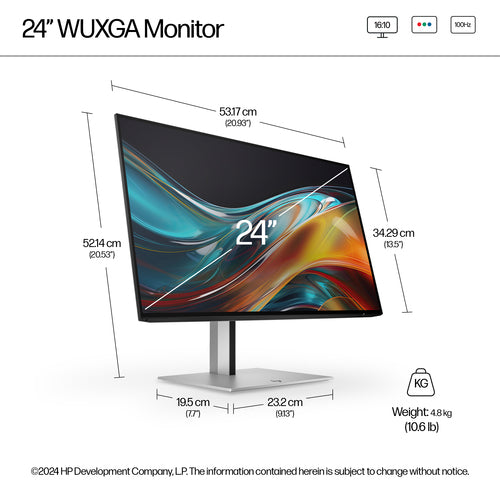 8X534AA - HP Series 7 Pro 724pn 24 inch WUXGA MonitorSOH ONLY