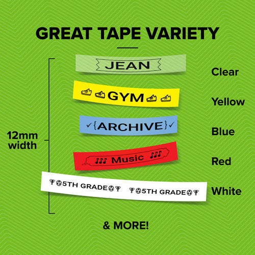 10697 - Dymo LT Paper 12mm x 4m Wh 2pk