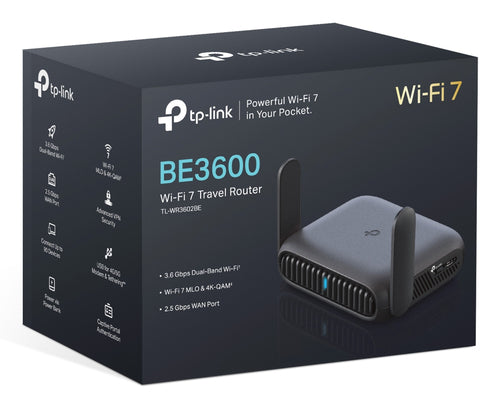 TL-WR3602BE - TP-Link TL-WR3602BE, BE3600 Wi-Fi 7 Travel Router