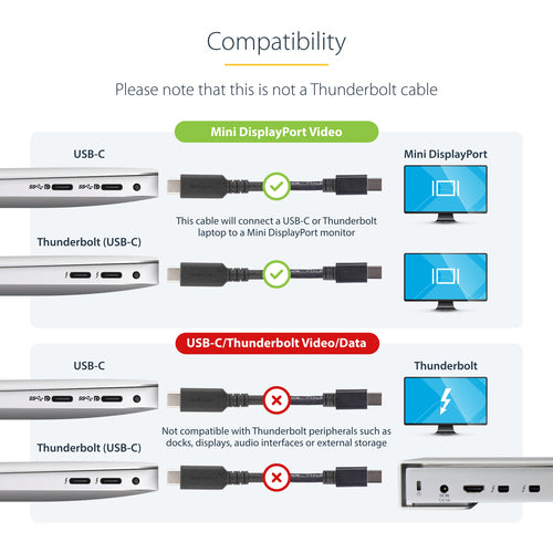 StarTech.com CDP2MDPMM1MB - Cable USB C to Mini DisplayPort 1m / 3ft