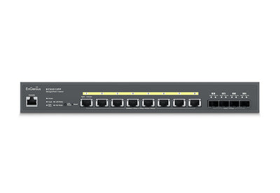 ECS2512FP - EnGenius ECS2512FP Cloud Managed 802.3bt/at/af 240W 8 Port PoE 2.5Gbps Network Switch