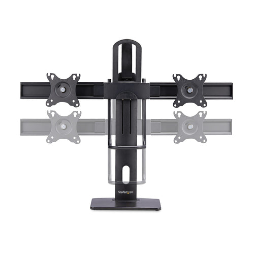 STARTECH.COM CROSSBAR DUAL MONITOR DESK STAND, DOUBLE 27INCH SCREENS/VESA, 5 YR