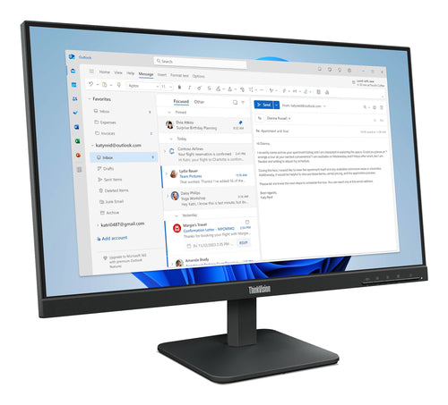 LENOVO S24-4E 23.8" FHD (16:9), 1920x1080, VGA+HDMI, TILT STAND, CABLES, 3YR