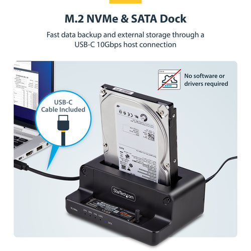 StarTech.com N2-M2-SSD-DUPLICATOR - M.2 NVMe to 2.5/3.5IN SATA Duplicator