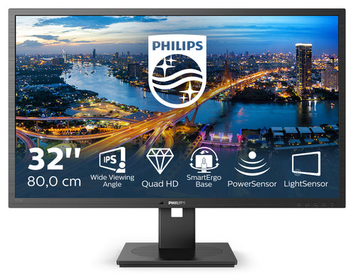 325B1L/75 - PHILIPS 325B1L/75 32" 16:9 1440p QHD IPS LCD,75HZ,4MS,HDMI(2) DP,USB(4), H/ADJ,SPKR,4YR