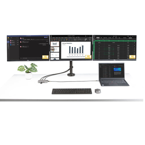 STARTECH.COM USB-C TRIPLE-MONITOR MULTIPORT ADAPTER, PD PASS-THROUGH, GBE 3 YR