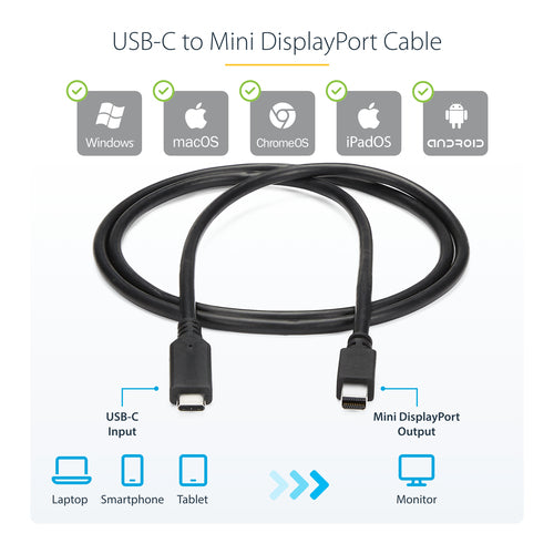 StarTech.com CDP2MDPMM6B - Cable USB C to Mini DisplayPort 1.8m