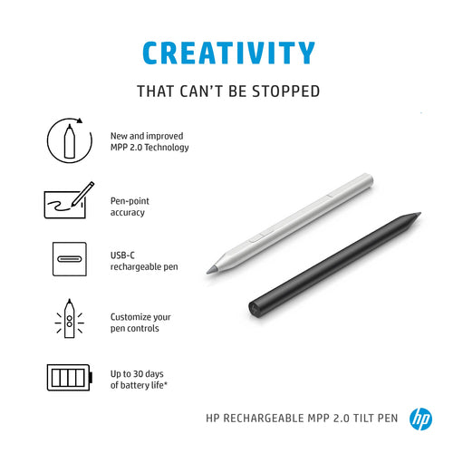 HP 3J122AA - RECHARGEABLE MPP 2.0 TILT PEN GREY