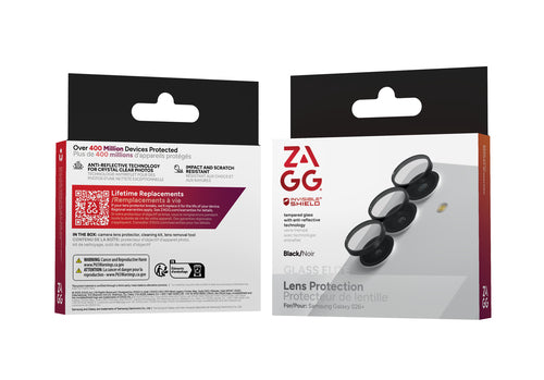 ZAGG InvisibleShield Premium CameraRings Lens Protector, Samsung Iguana, Black