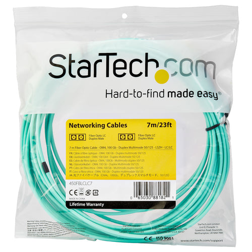 StarTech.com 450FBLCLC7 - Cable - 7m OM4 LC/LC Fiber Optical Cord