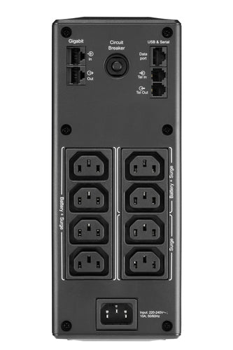 APC BR1600MI - BACK UPS PRO BR 1600VA, 8 OUTLETS, AVR, LCD INTERFACE