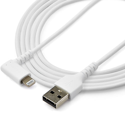 StarTech.com RUSBLTMM2MWR - Cable - White Angled Lightning to USB 2m