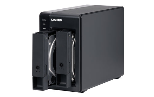 TR-002 - QNAP TR-002, 2-BAY 3.5" SATA HDD USB 3.0 TYPE-C HARDWARE RAID EXTERNAL ENCLOSURE, TWR, 2YR
