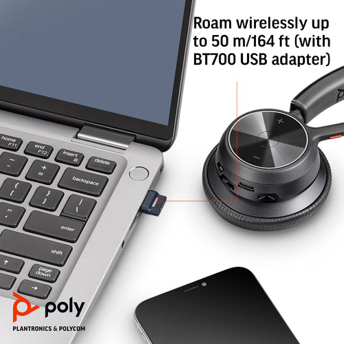 HP 77Y98AA - Poly Voyager 4320 Microsoft Teams Certified USB-A Headset + BT700 dongle