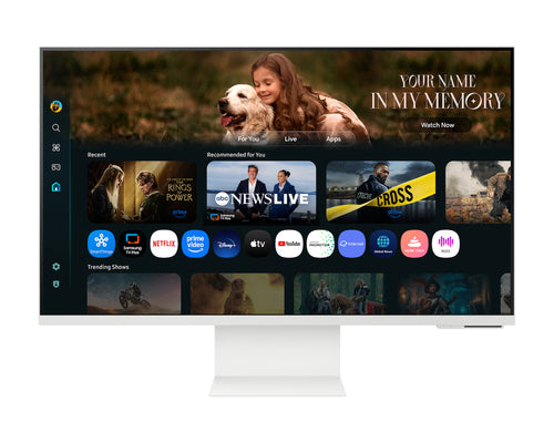 LS32FM803UEXXY - SAMSUNG 32" 16:9 M80F SMART MONITOR, UHD, CAM, USB-C 65W, AI, PLAY HUB WIFI/BT WHITE, 3YR