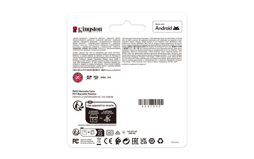 SDCS3/256GB - KINGSTON 2256GB MICROSDXC CANVAS SELECT PLUS GEN3 150MB/S A1 CARD + ADAPTER