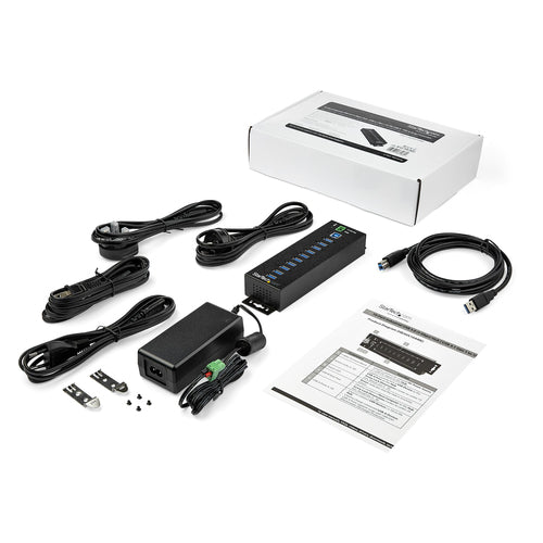 StarTech.com HB30A10AME - 10 Port USB 3.0 Hub Powered - Industrial
