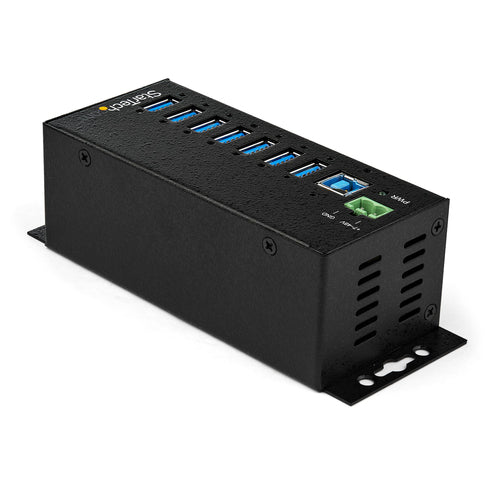 StarTech.com HB30A7AME - USB 3.0 Hub - 7pt Indst. w/ Pwr Adtpr