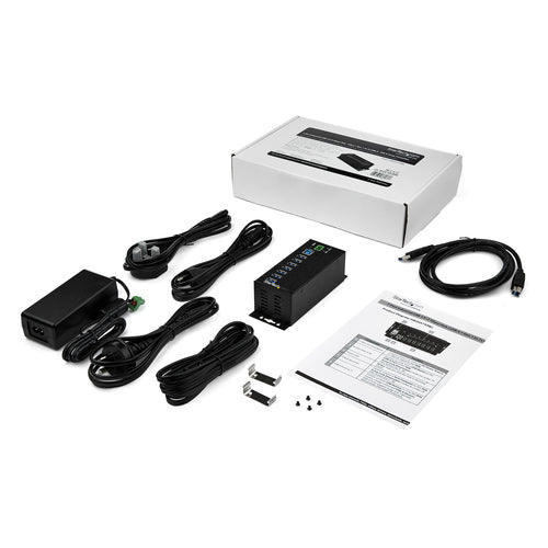StarTech.com HB30A7AME - USB 3.0 Hub - 7pt Indst. w/ Pwr Adtpr