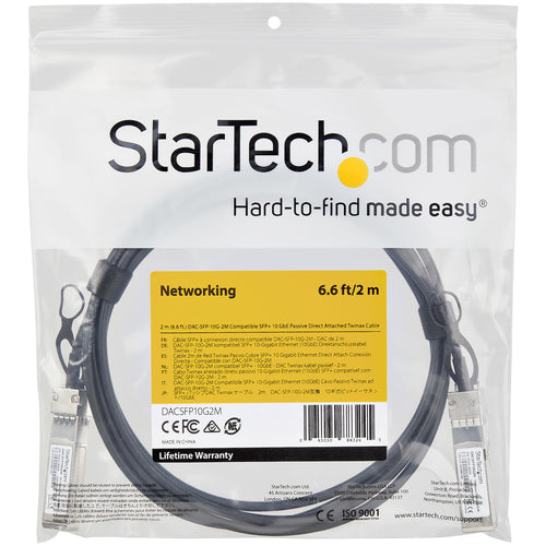 StarTech.com DACSFP10G2M - SFP+ Cable - DAC-SFP-10G-2M Com 2 m