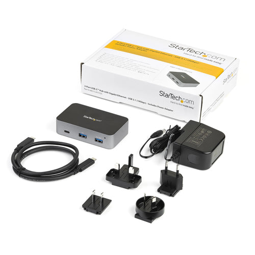 StarTech.com HB31C2A1CGS - USB-C Hub - 2A / 1C - GbE - Adapter Incl