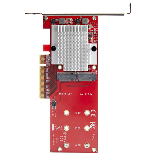 StarTech.com PEX8M2E2 - Dual M.2 PCIe SSD Adapter - x8 PCIe 3.0