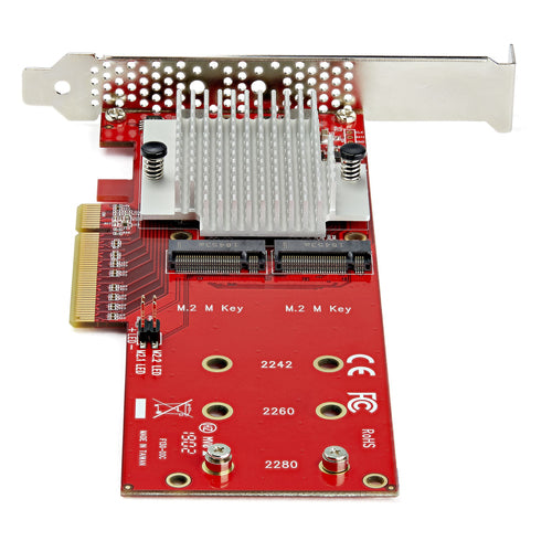 StarTech.com PEX8M2E2 - Dual M.2 PCIe SSD Adapter - x8 PCIe 3.0
