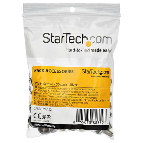 StarTech.com CABSCRWS1224 - Screws - Server Rack - 12-24 - 50 Pack