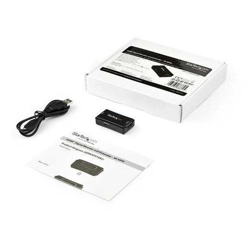 StarTech.com HDBOOST4K2 - Signal Booster - HDMI - 4K60 - USB Power