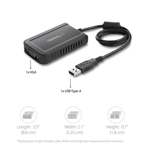 StarTech.com USB2VGAE3 - USB to VGA External Video Card 1920x1200