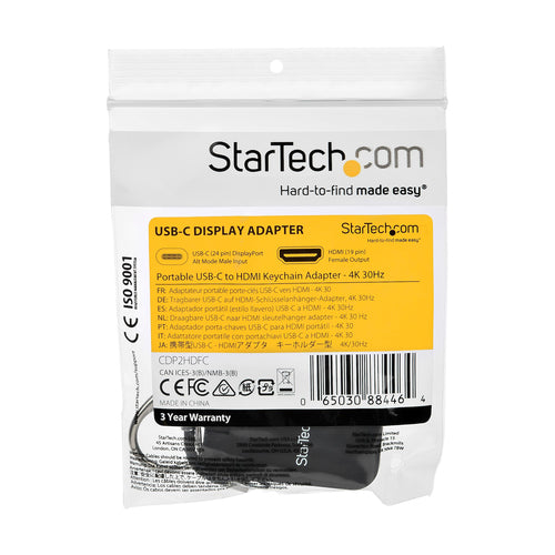 StarTech.com CDP2HDFC - Keychain Adapter - USB C to HDMI - 4K 30