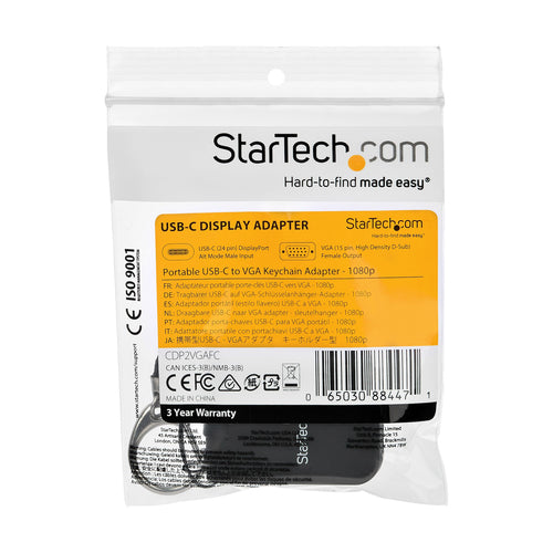 StarTech.com CDP2VGAFC - Keychain Adapter - USB C to VGA - 1080p