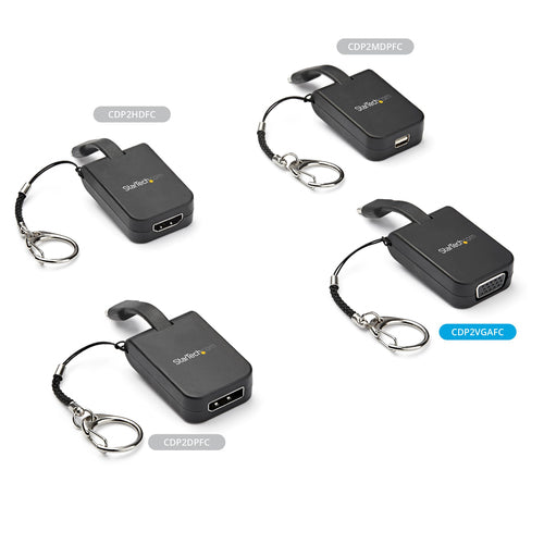 StarTech.com CDP2VGAFC - Keychain Adapter - USB C to VGA - 1080p