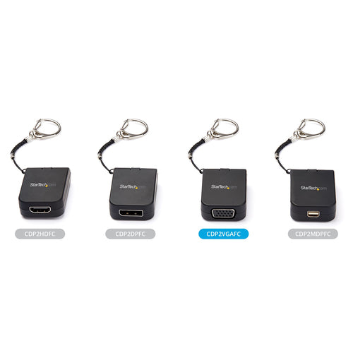 StarTech.com CDP2VGAFC - Keychain Adapter - USB C to VGA - 1080p