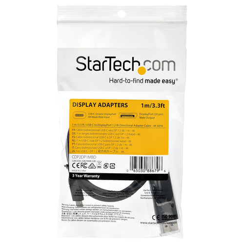 StarTech.com CDP2DP1MBD - Cable - USB C to DP 1.2 - 1 m - 4K 60