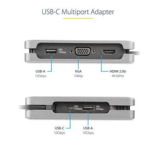 StarTech.com DKT31CVHPD3 - USB-C MULTIPORT ADAPTER HDMI/VGA HUB