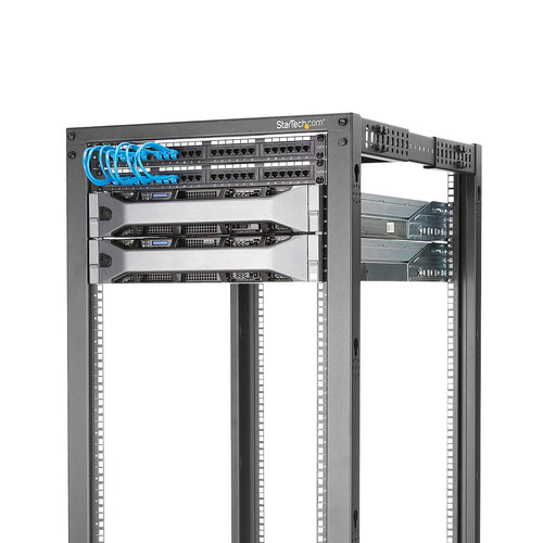 StarTech.com 4POSTRACK15U - 15U 19in Open Frame Server Rack 22-40in