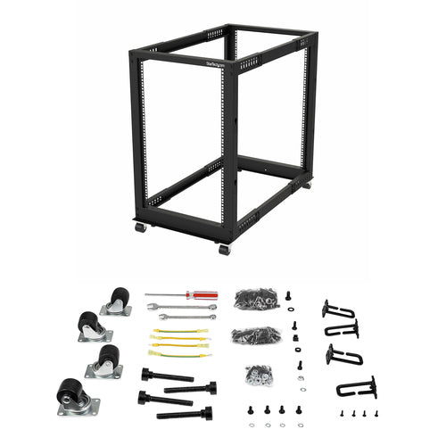 StarTech.com 4POSTRACK18U - Rack - 18U Open Frame - 22-40 in. Depth