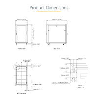 StarTech.com RK1836BKF - Rack - Server Cabinet - 18U - Lockable