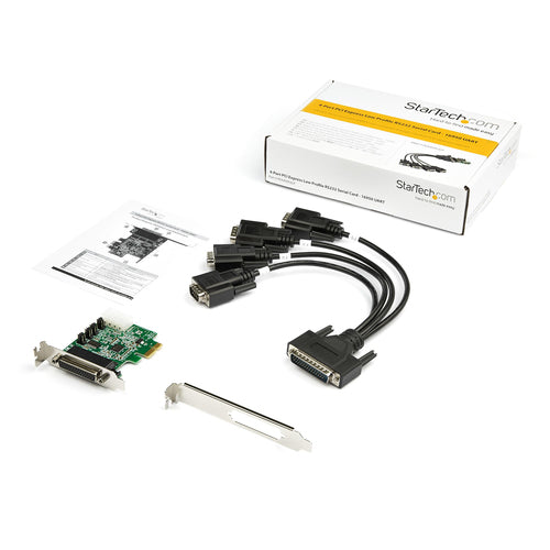 StarTech.com PEX4S953LP - PCI-E LP - RS232 Card - Asix AX99100