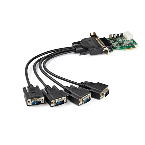 StarTech.com PEX4S953LP - PCI-E LP - RS232 Card - Asix AX99100