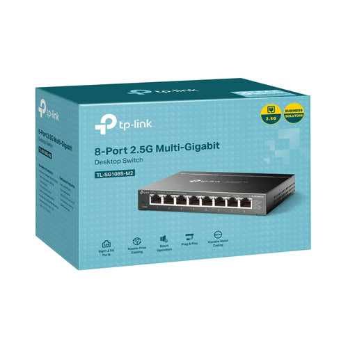 TL-SG108S-M2 - TP-Link SG108S-M2 8 Port 2.5 Gigabit Switch Steel Case