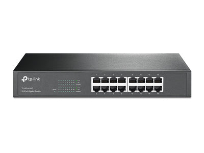 TL-SG1016D - TP-Link 16 Port Gigabit Desktop/Rackmount Switch 13-inch Steel Case (Brackets Included)