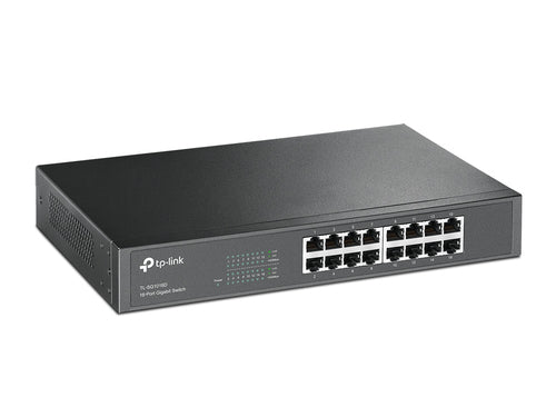 TL-SG1016D - TP-Link 16 Port Gigabit Desktop/Rackmount Switch 13-inch Steel Case (Brackets Included)