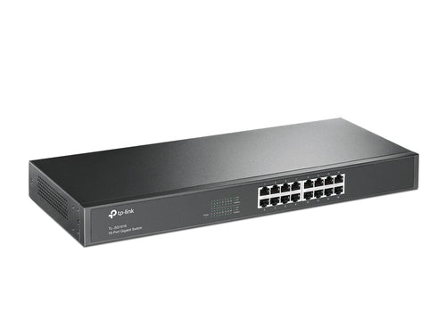 TL-SG1016 - TP-Link 16 Port Gigabit Switch (10/100/1000) Metal 19" Rackmountable (Brackets Included)