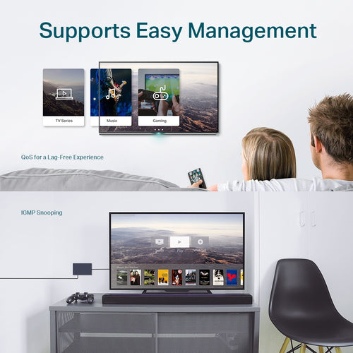 TL-SG105E - TP-LINK TL-SG105E - 5-Port Gigabit Easy Smart Switch