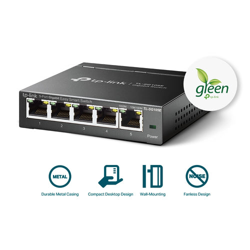 TL-SG105E - TP-LINK TL-SG105E - 5-Port Gigabit Easy Smart Switch
