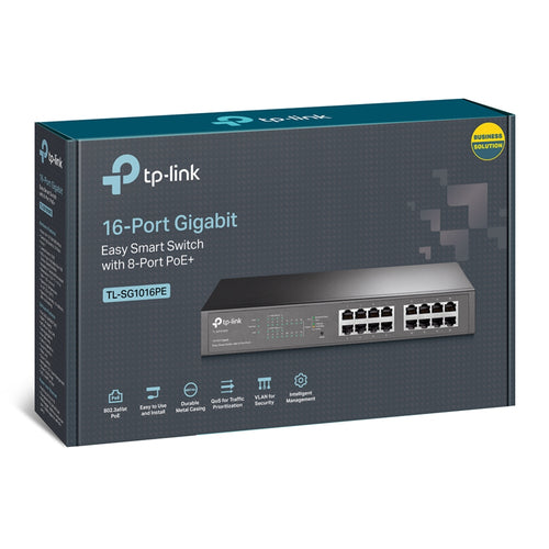 TL-SG1016PE - TP-Link TL-SG1016PE 16-Port Gigabit Desktop/Rackmount Switch With 8-Port PoE+