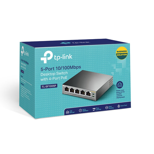 TL-SF1005P - TP-Link TL-SF1005P 5-Port 10/100Mbps Desktop Switch With 4-Port PoE
