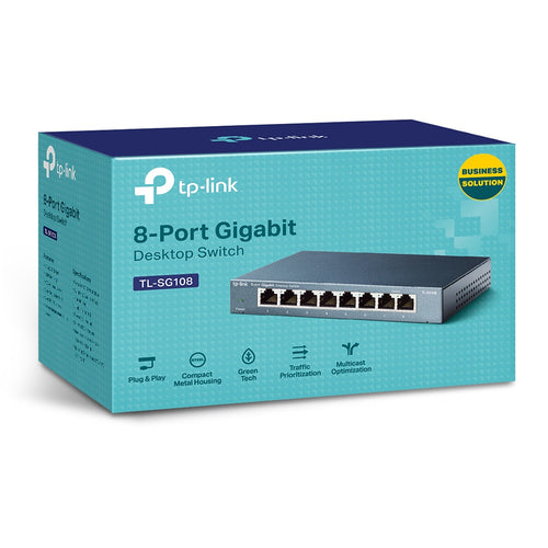 TL-SG108 - TP-Link SG108 8 Port Gigabit Switch Steel Case